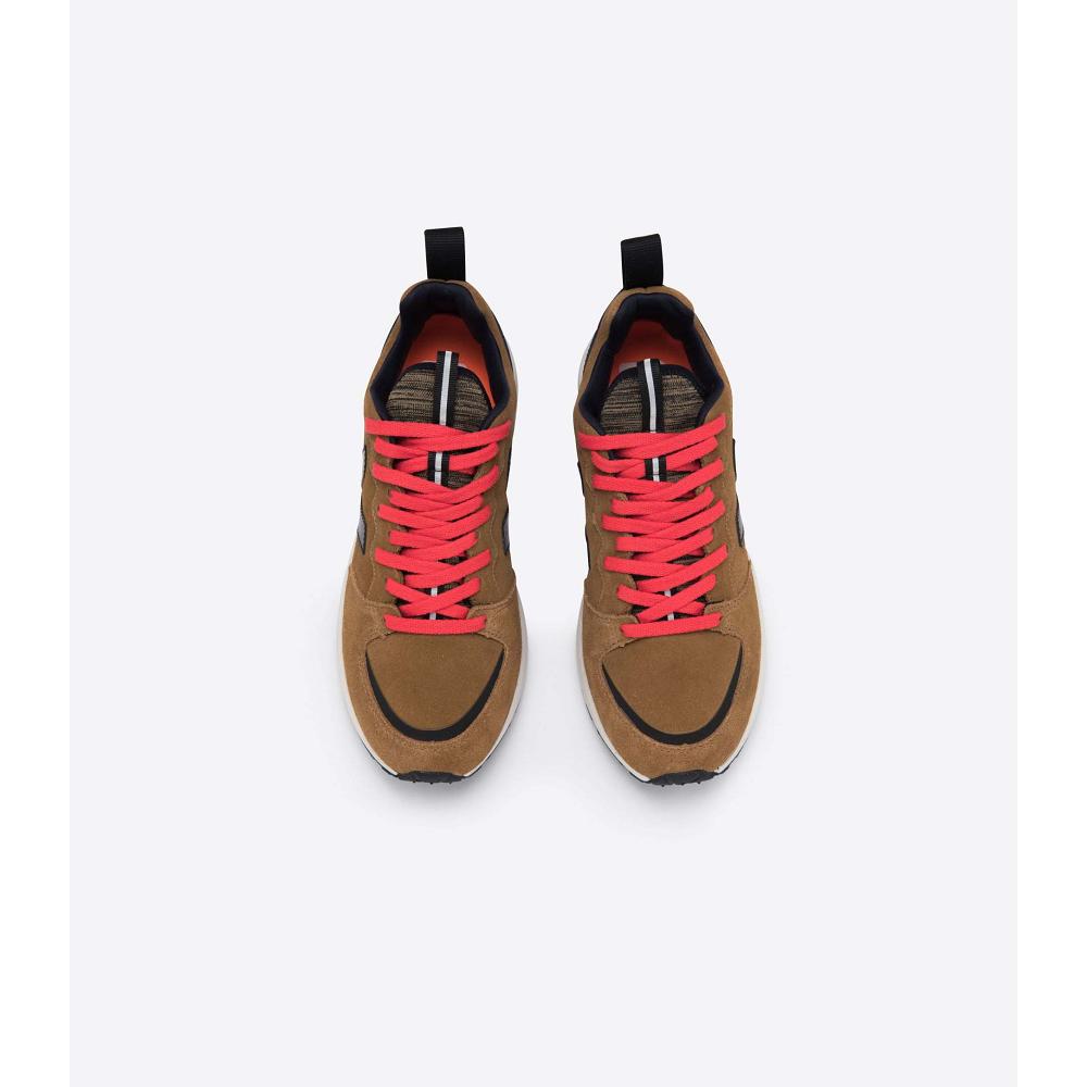 Brown Men's Veja VENTURI BASTILLE SUEDE Running Shoes | AU 177KOR